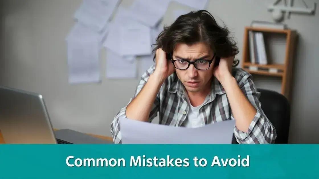 Common mistakes to avoid when applying Common mistakes to avoid when applying