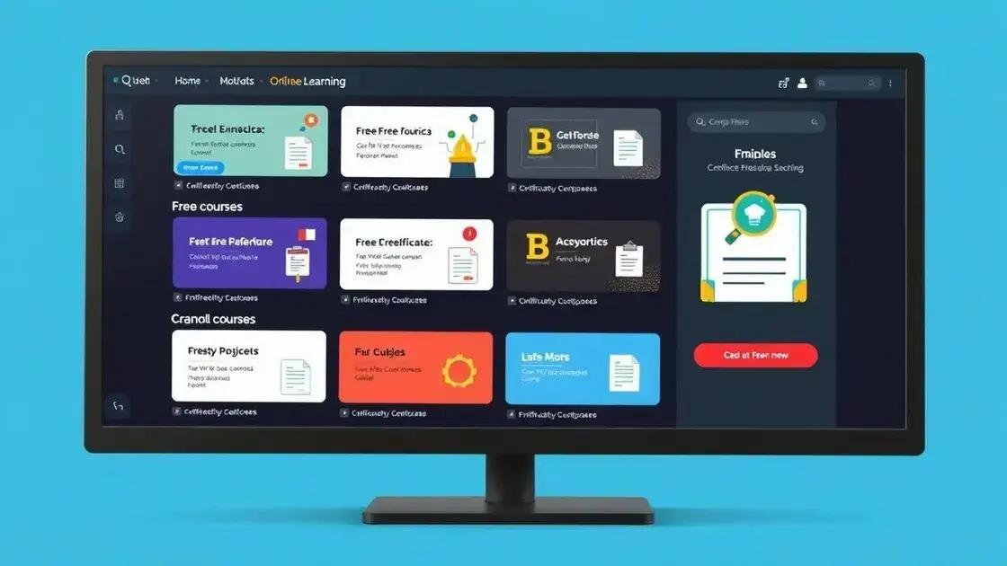 Popular platforms for free certifications Popular platforms for free certifications